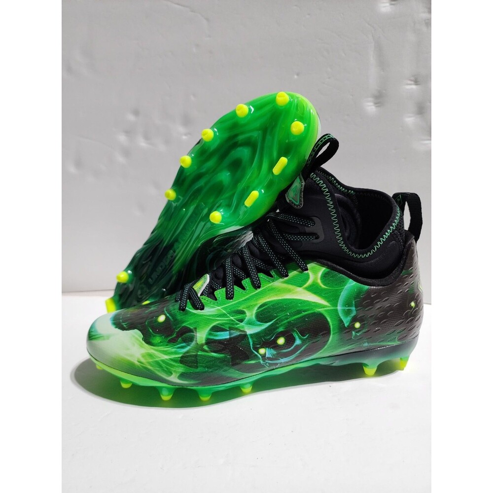 Under Armour UA Spotlight Lux MC LE Green Football Cleats 3025376-001 Size 13